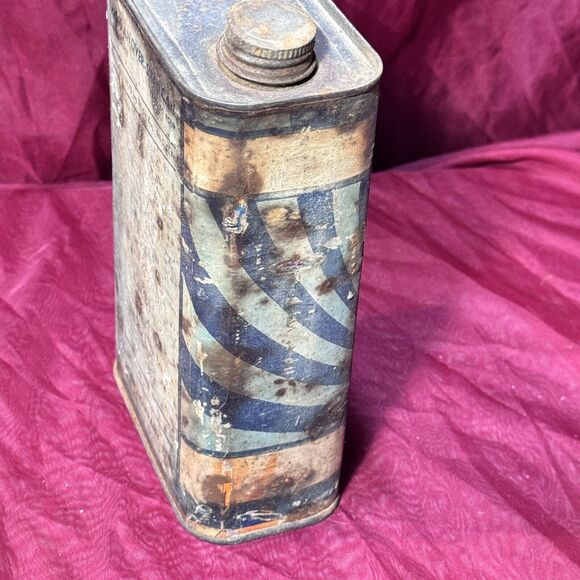 Vintage Metal Permatex Shock Absorber Fluid w/Lid Collectible Gas/Oil Can - Picture 6 of 10